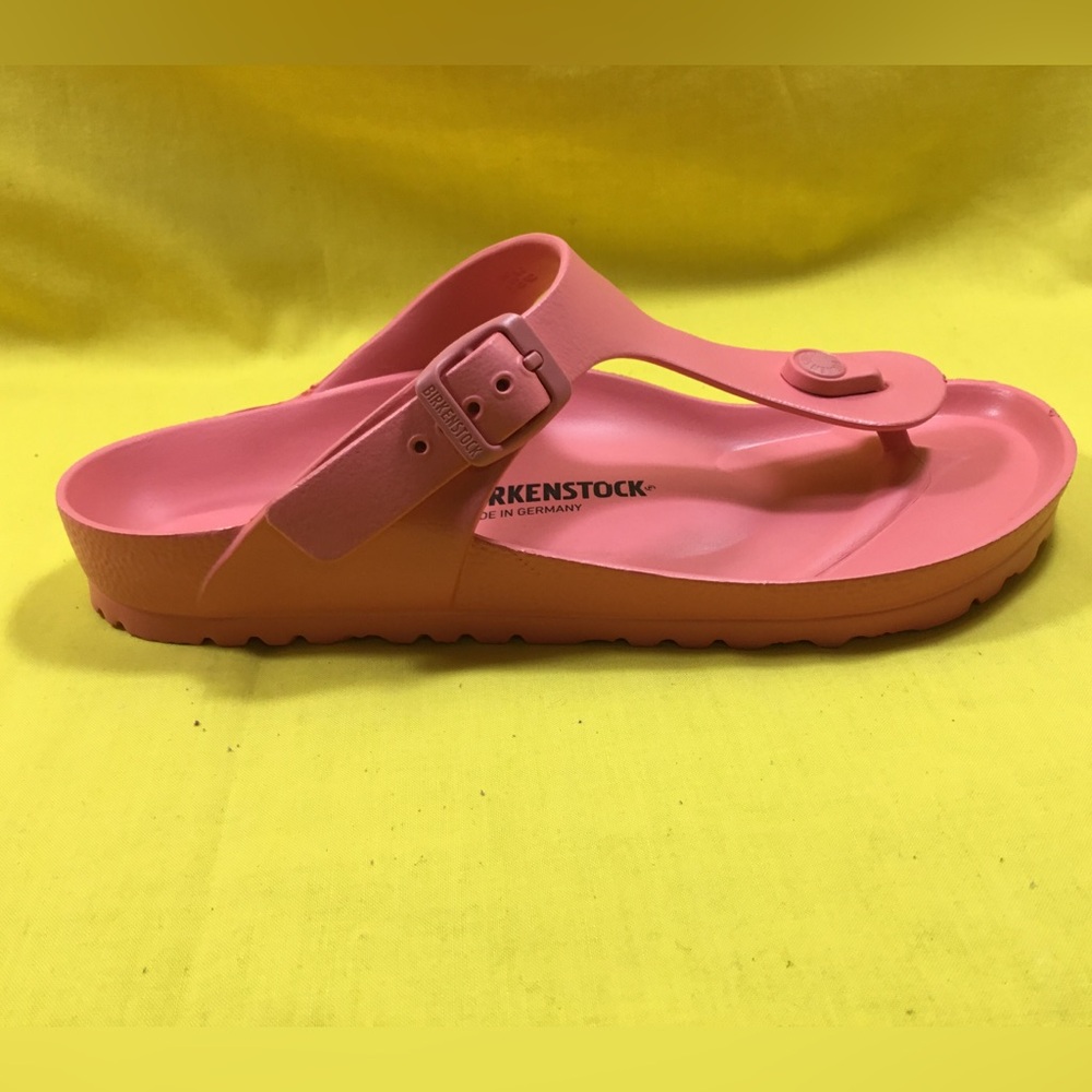 Birkenstock Women’s Pink EVA T-Strap Sandals SZ 39 - Picture 5 of 9